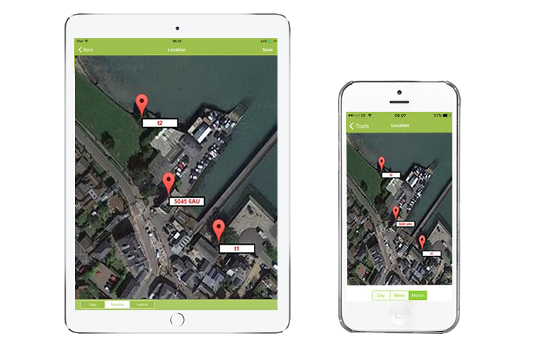 Trades Pro Quotes mobile app site plans screen